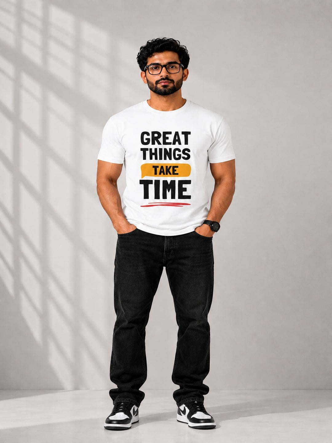 CARIBOUELK Men's Motivation Regular Fit T-Shirt