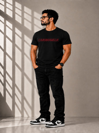 CARIBOUELK Men's Regular Fit Round Neck T-Shirt
