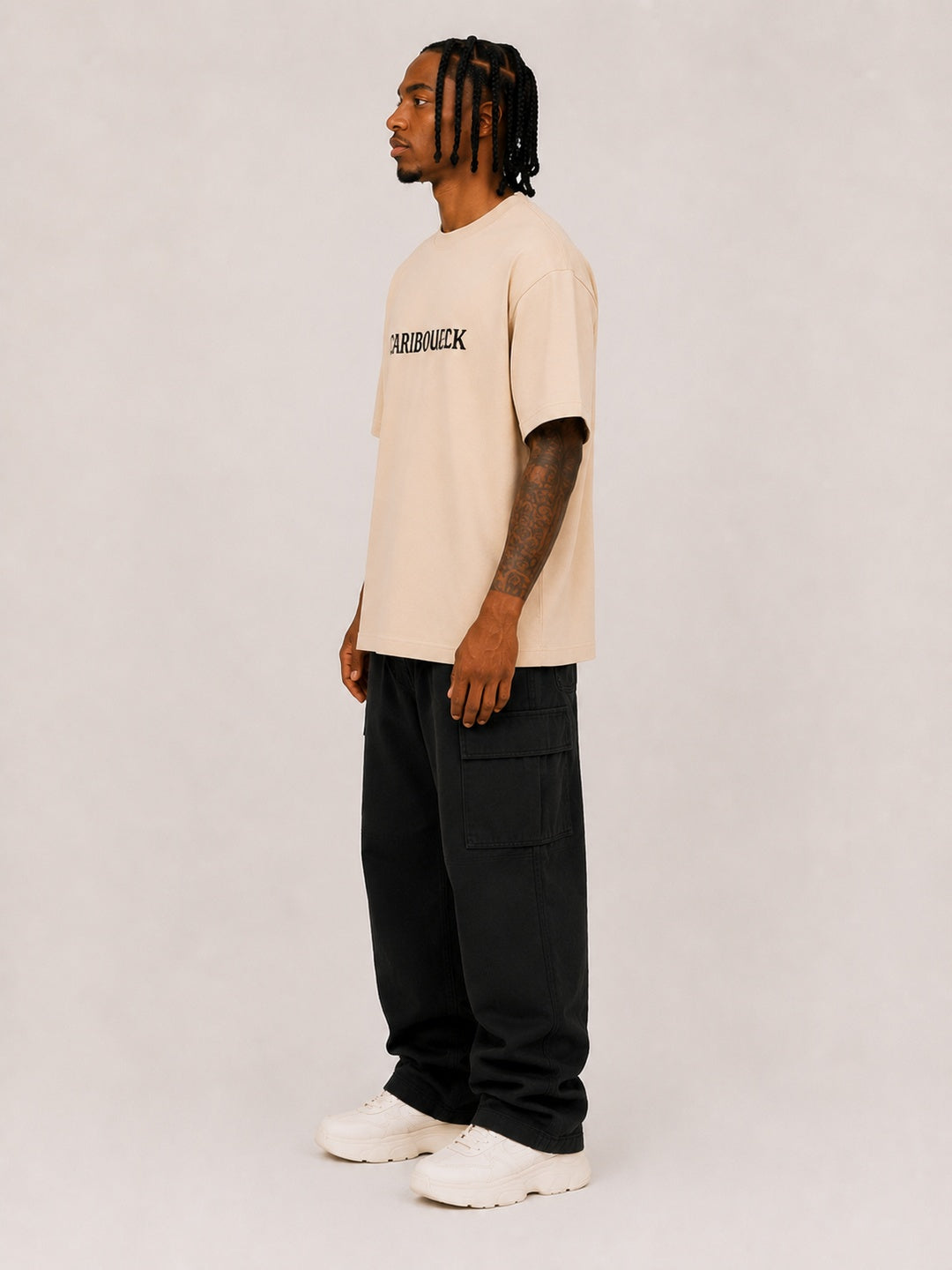 CARIBOUELK Urban Street Printed Oversized T-Shirt