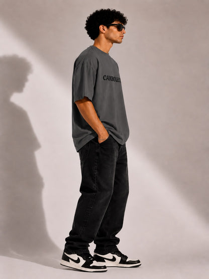 CARIBOUELK Devil Mask Printed Oversized T-Shirt