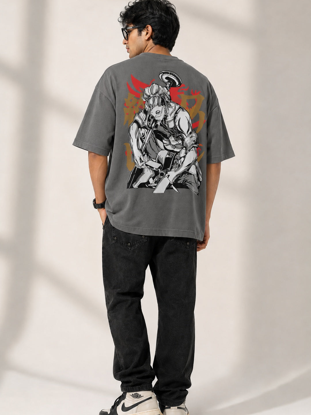 CARIBOUELK Anime Printed Oversized T-Shirt