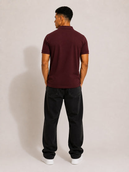 CARIBOUELK Men's Premium Cotton Polo T-Shirt