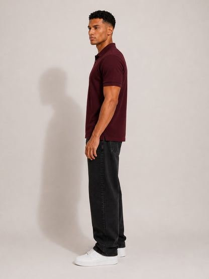 CARIBOUELK Men's Premium Cotton Polo T-Shirt