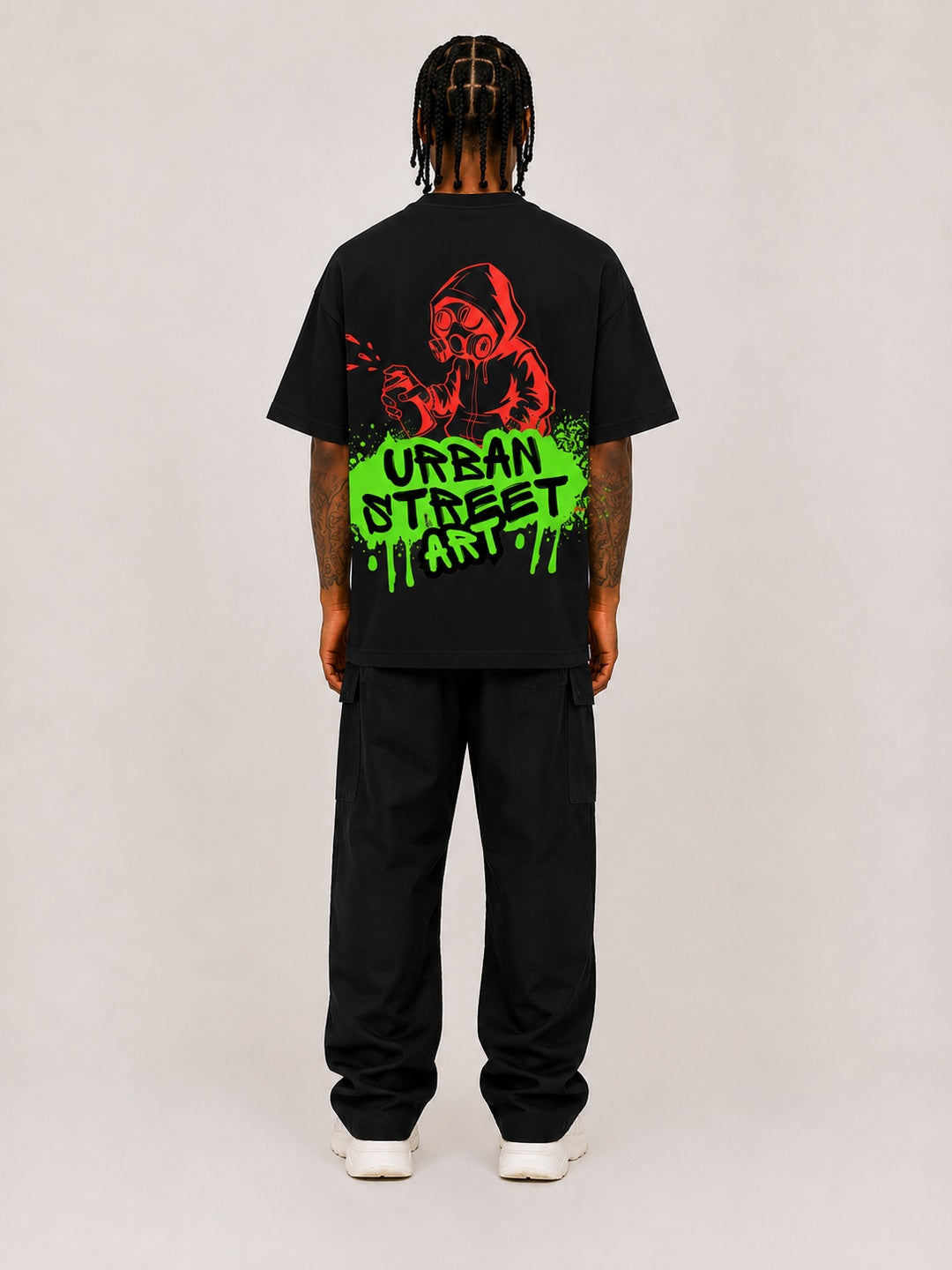 CARIBOUELK Urban Street Printed Oversized T-Shirt