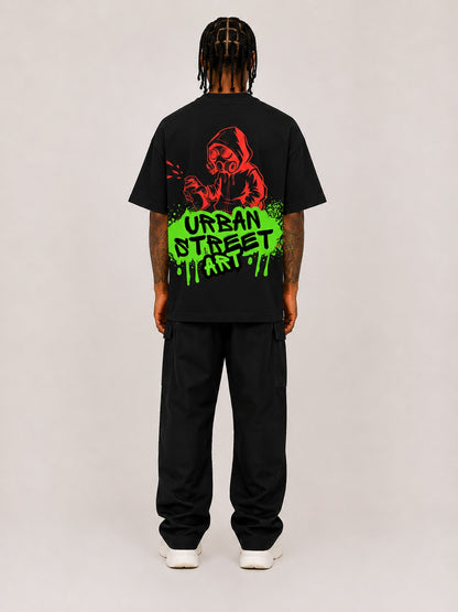 CARIBOUELK Urban Street Printed Oversized T-Shirt