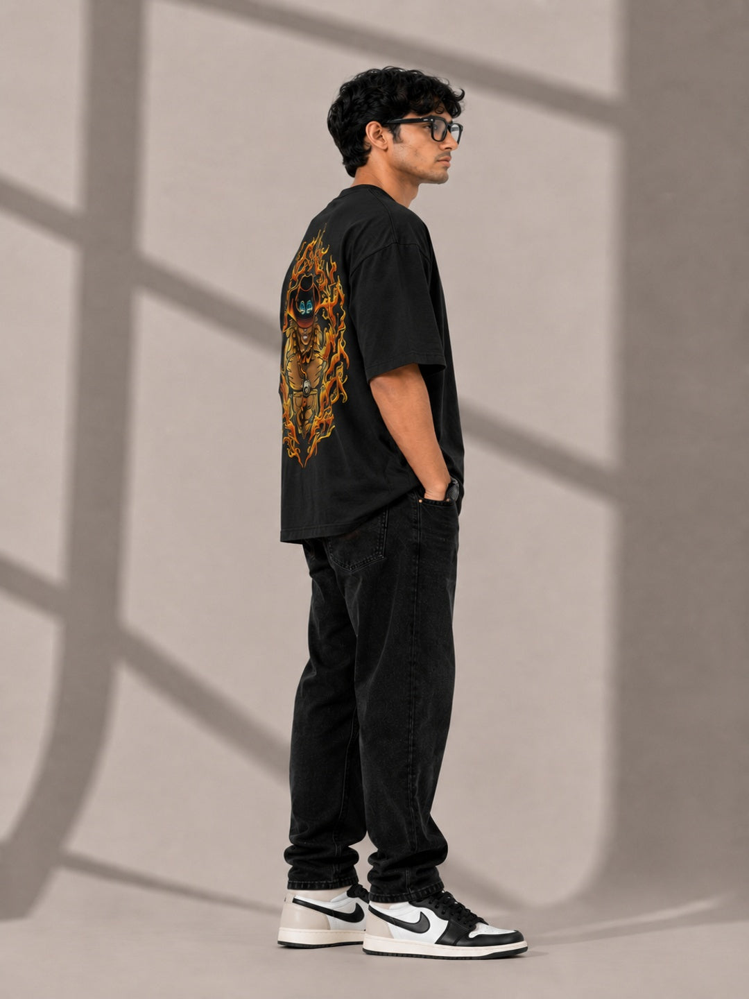 CARIBOUELK Graphic Printed Oversized T-Shirt