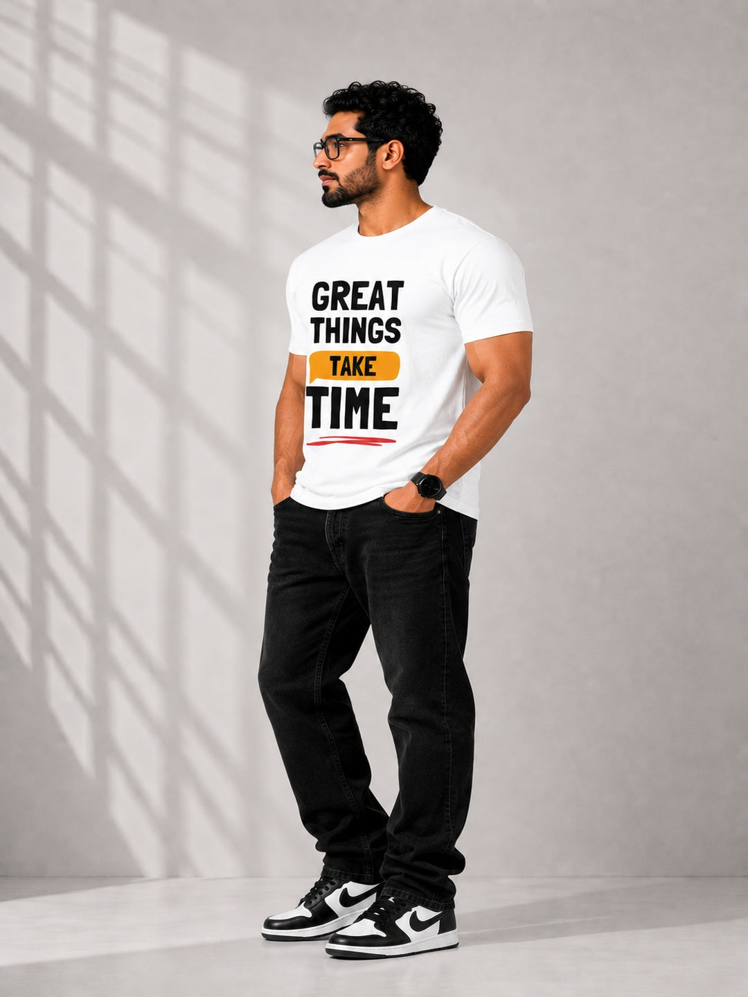 CARIBOUELK Men's Motivation Regular Fit T-Shirt