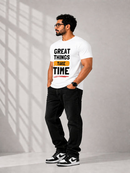 CARIBOUELK Men's Motivation Regular Fit T-Shirt