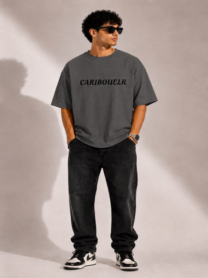 CARIBOUELK Devil Mask Printed Oversized T-Shirt