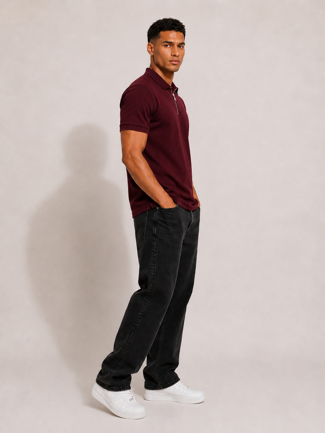 CARIBOUELK Men's Premium Cotton Polo T-Shirt