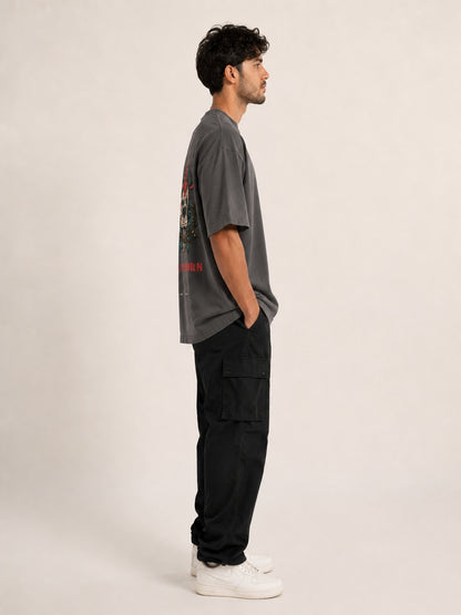 CARIBOUELK Every Rose Printed Oversized T-Shirt