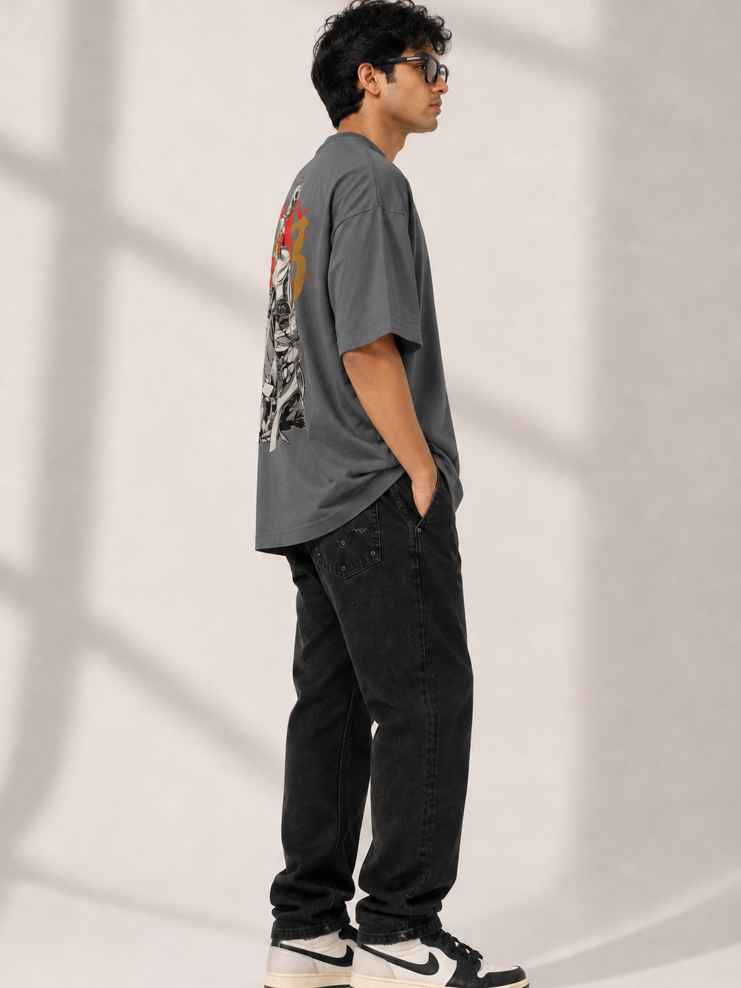 CARIBOUELK Anime Printed Oversized T-Shirt