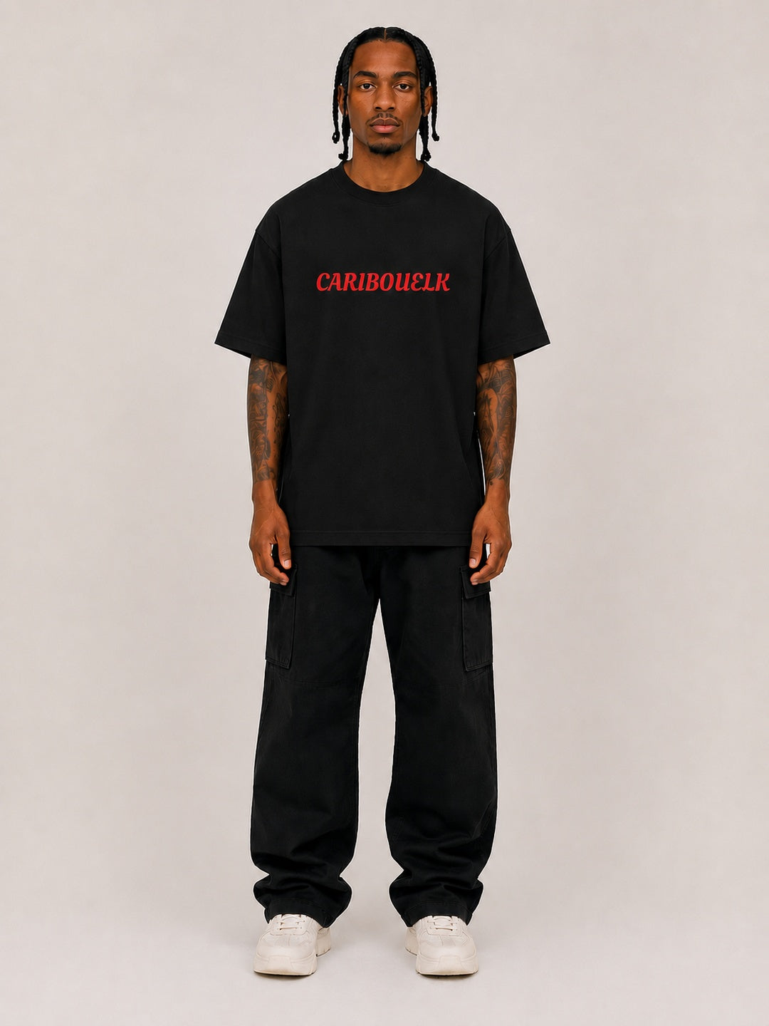 CARIBOUELK Urban Street Printed Oversized T-Shirt
