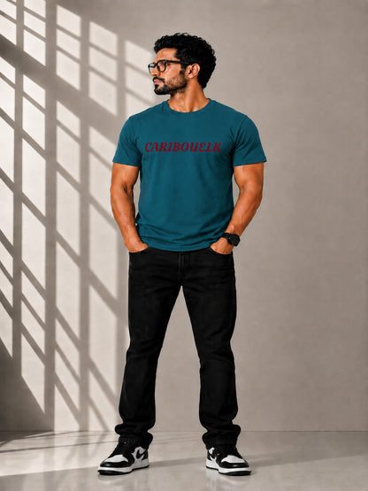 CARIBOUELK Men's Regular Fit Round Neck T-Shirt
