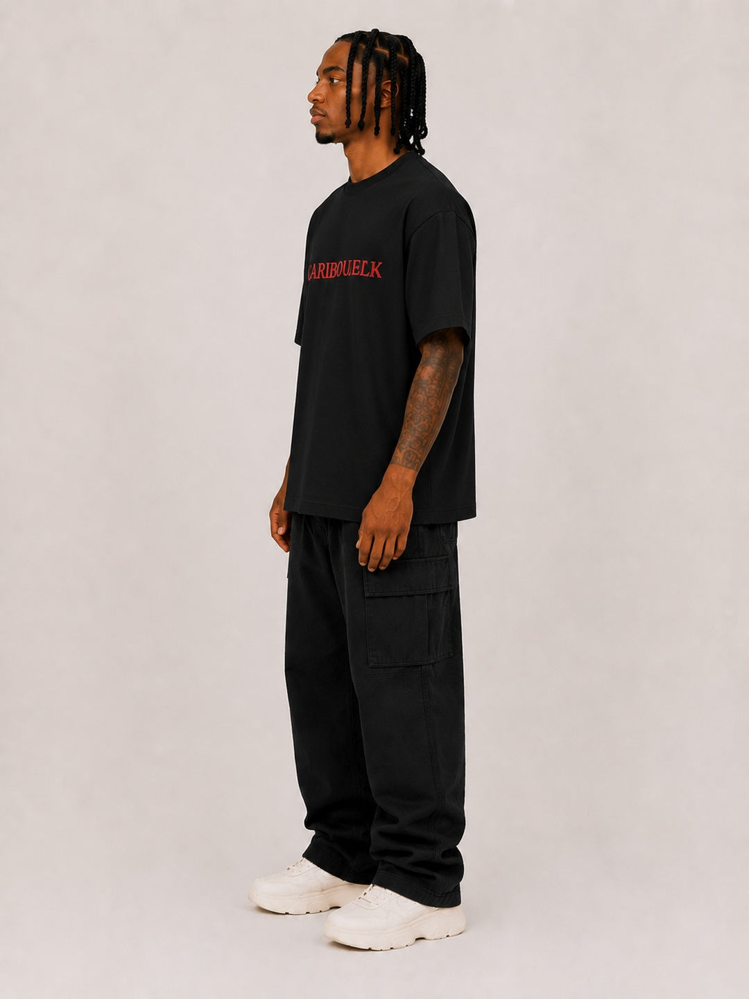 CARIBOUELK Urban Street Printed Oversized T-Shirt