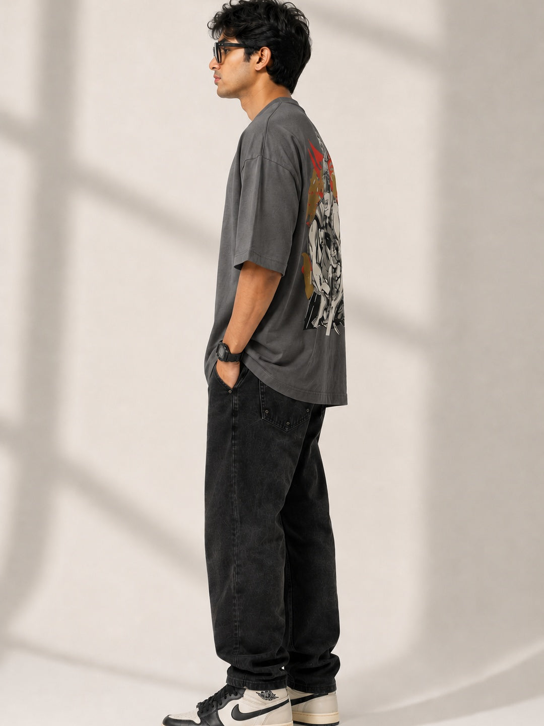 CARIBOUELK Anime Printed Oversized T-Shirt