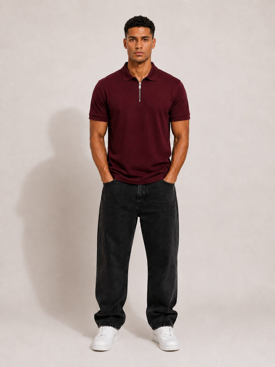 CARIBOUELK Men's Premium Cotton Polo T-Shirt