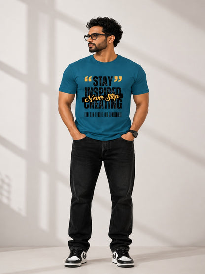 CARIBOUELK Men's Stay Inspired Regular Fit T-Shirt