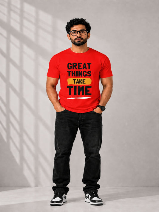 CARIBOUELK Men's Motivation Regular Fit T-Shirt