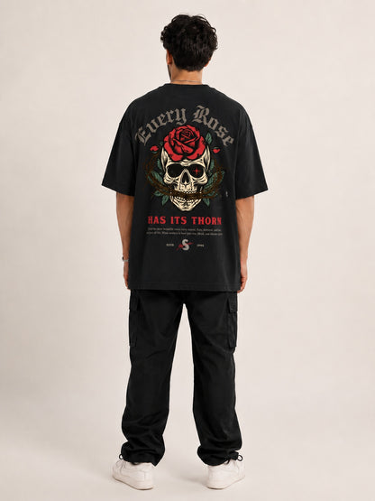CARIBOUELK Every Rose Printed Oversized T-Shirt
