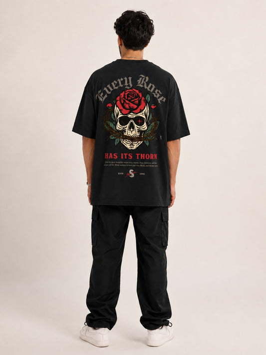 CARIBOUELK Every Rose Printed Oversized T-Shirt