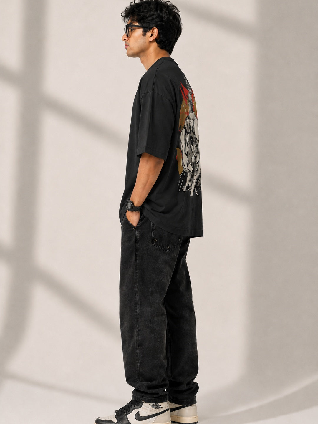 CARIBOUELK Anime Printed Oversized T-Shirt