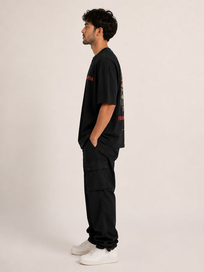 CARIBOUELK Every Rose Printed Oversized T-Shirt