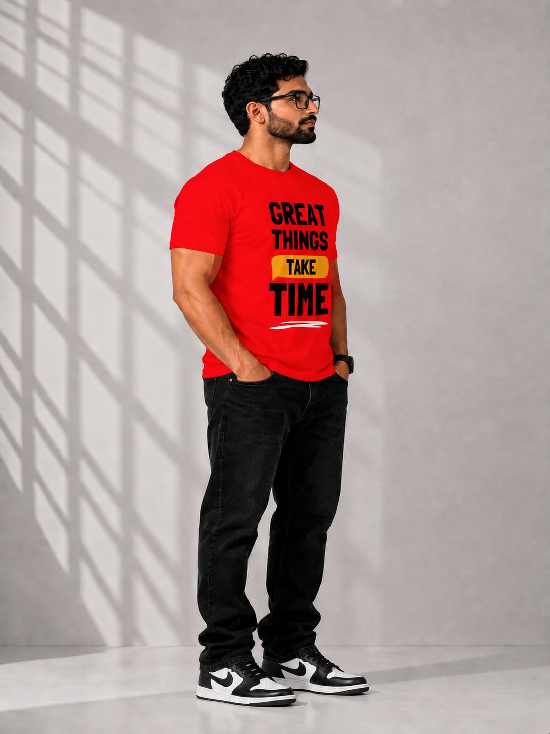 CARIBOUELK Men's Motivation Regular Fit T-Shirt