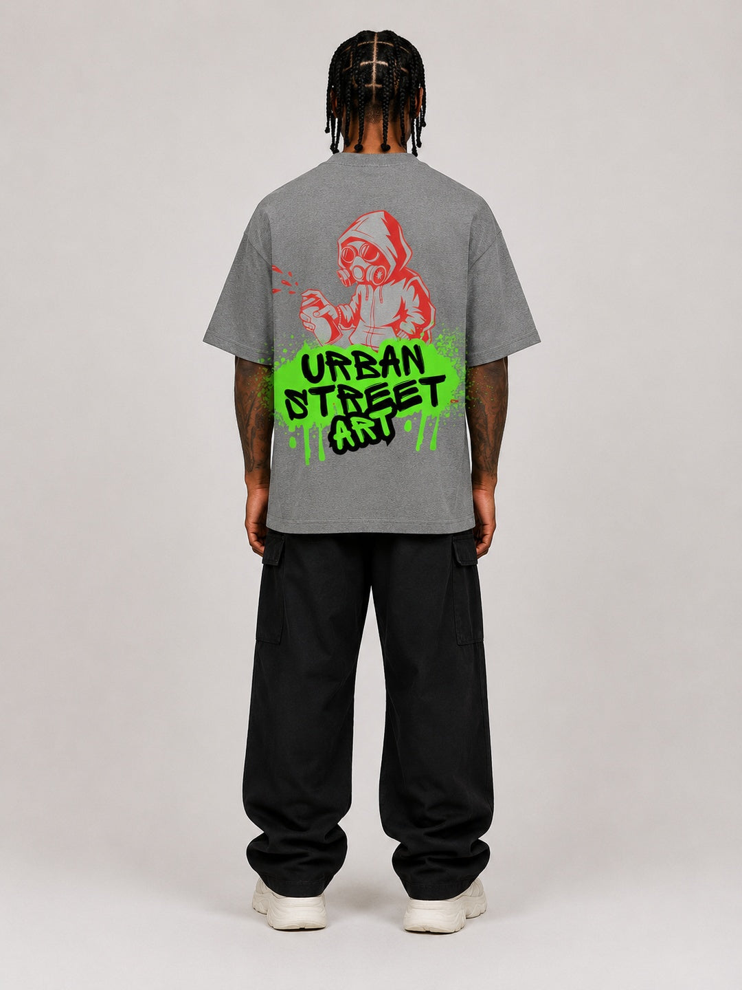CARIBOUELK Urban Street Printed Oversized T-Shirt