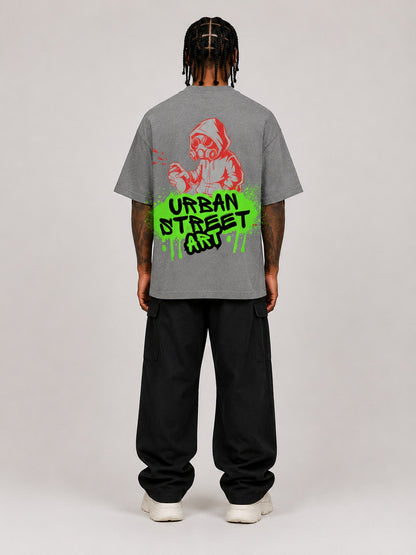 CARIBOUELK Urban Street Printed Oversized T-Shirt