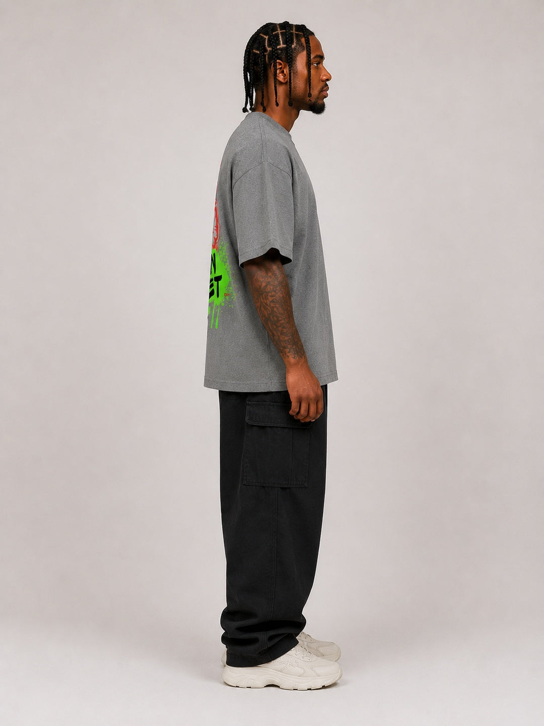CARIBOUELK Urban Street Printed Oversized T-Shirt