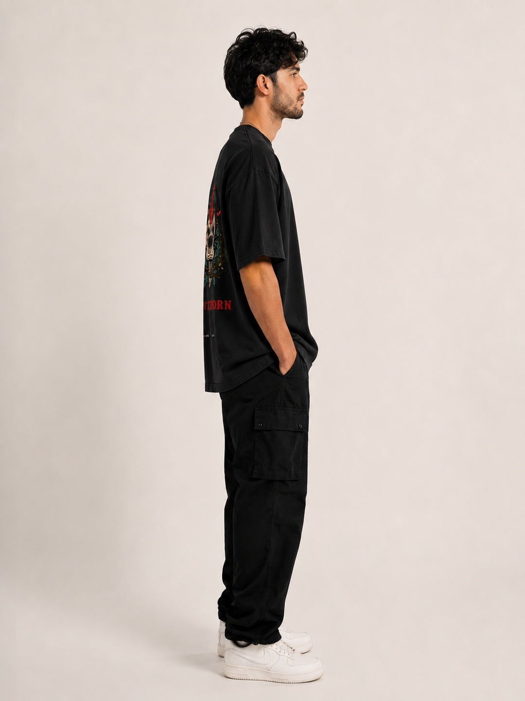 CARIBOUELK Every Rose Printed Oversized T-Shirt