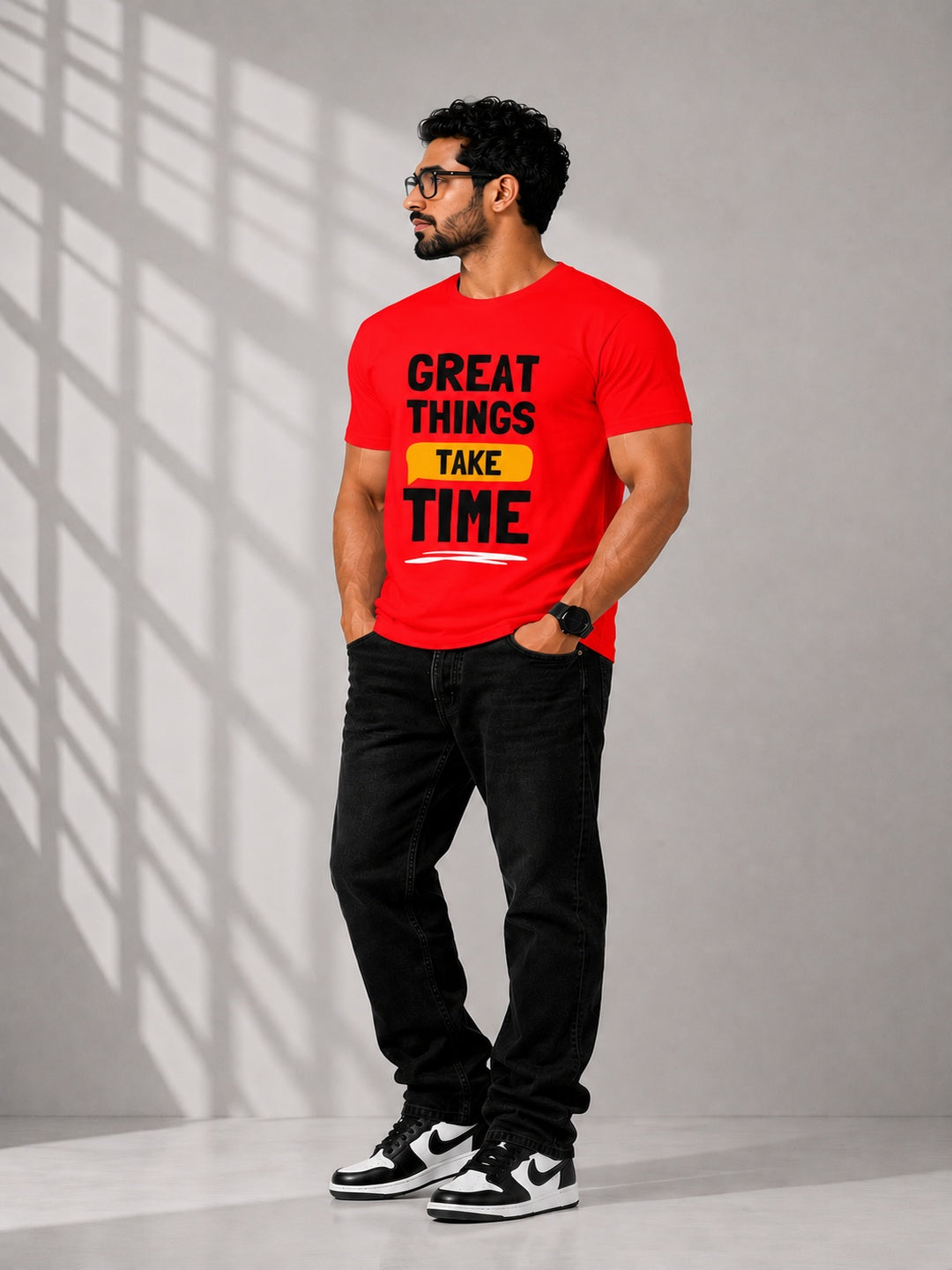 CARIBOUELK Men's Motivation Regular Fit T-Shirt