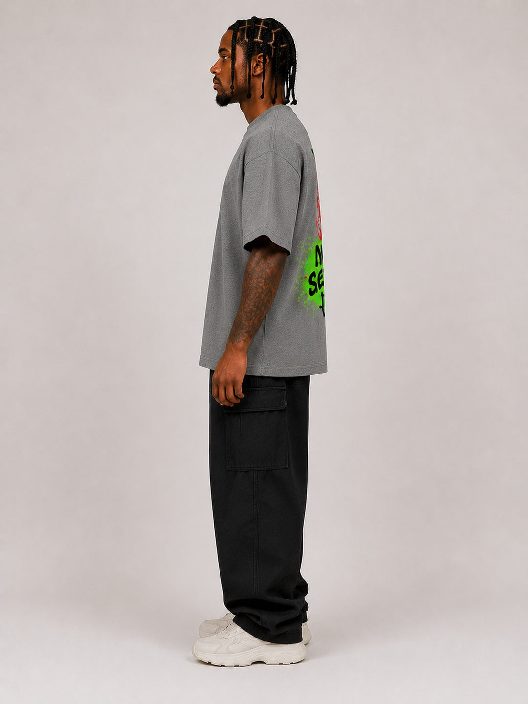 CARIBOUELK Urban Street Printed Oversized T-Shirt