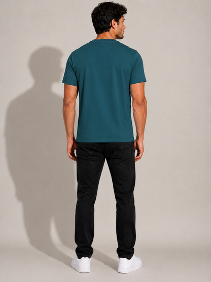 CARIBOUELK Men's Regular Fit Gym Printed T-Shirt