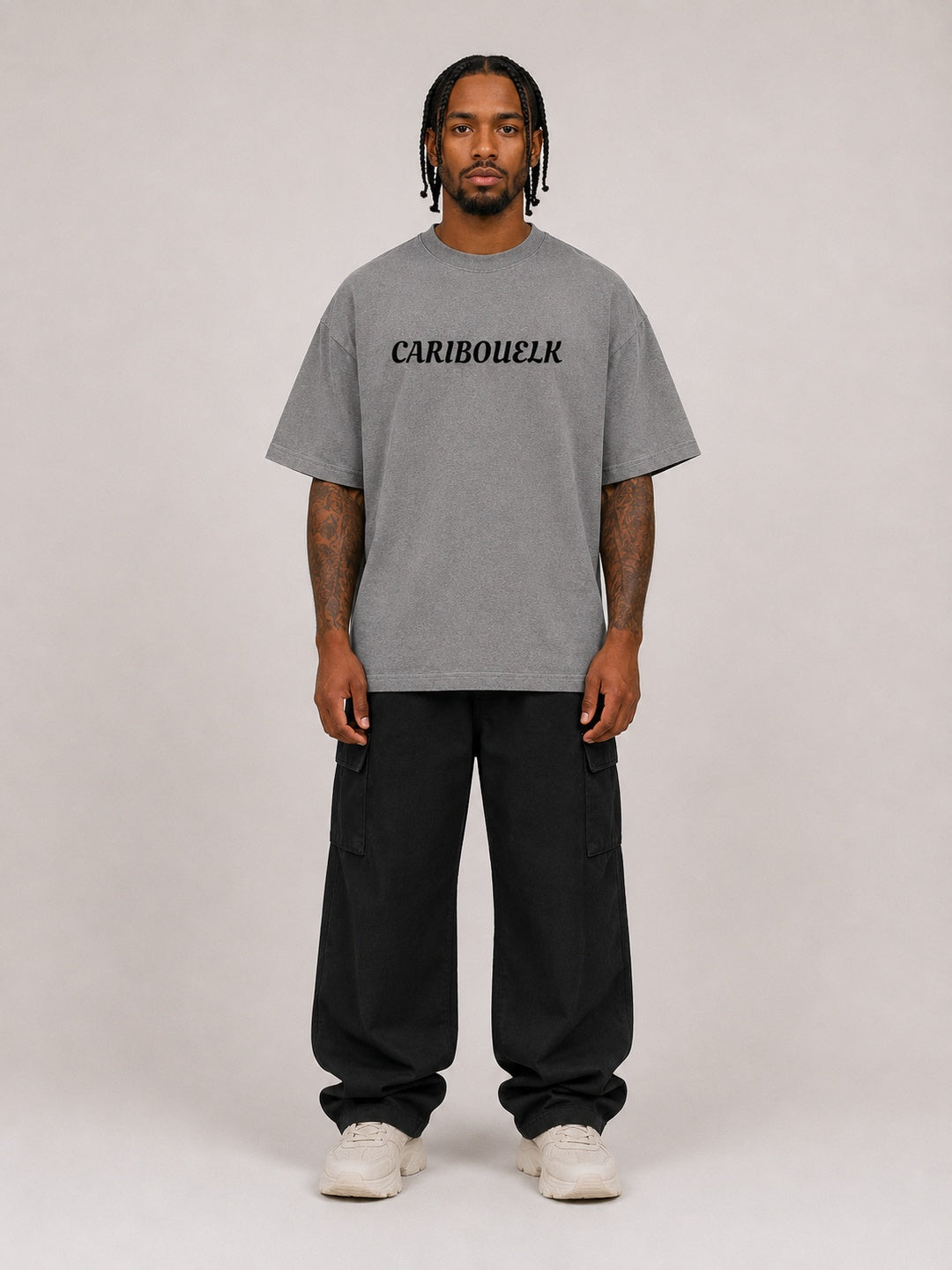 CARIBOUELK Urban Street Printed Oversized T-Shirt