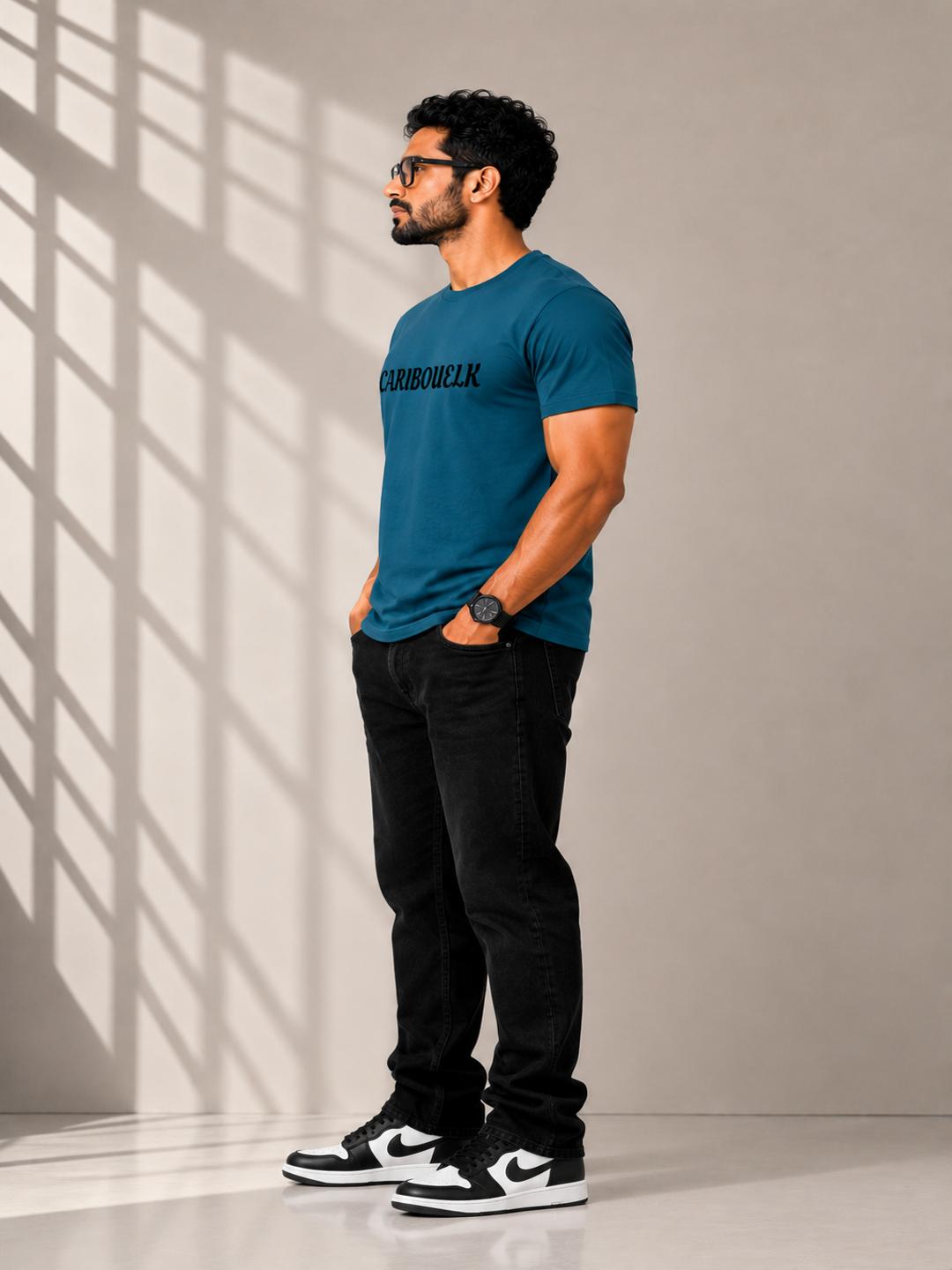 Caribouelk Regular Fit Round Neck T-Shirt