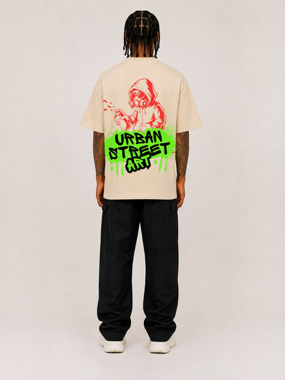 CARIBOUELK Urban Street Printed Oversized T-Shirt