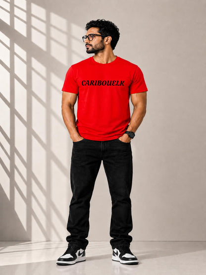 Caribouelk Regular Fit Round Neck T-Shirt