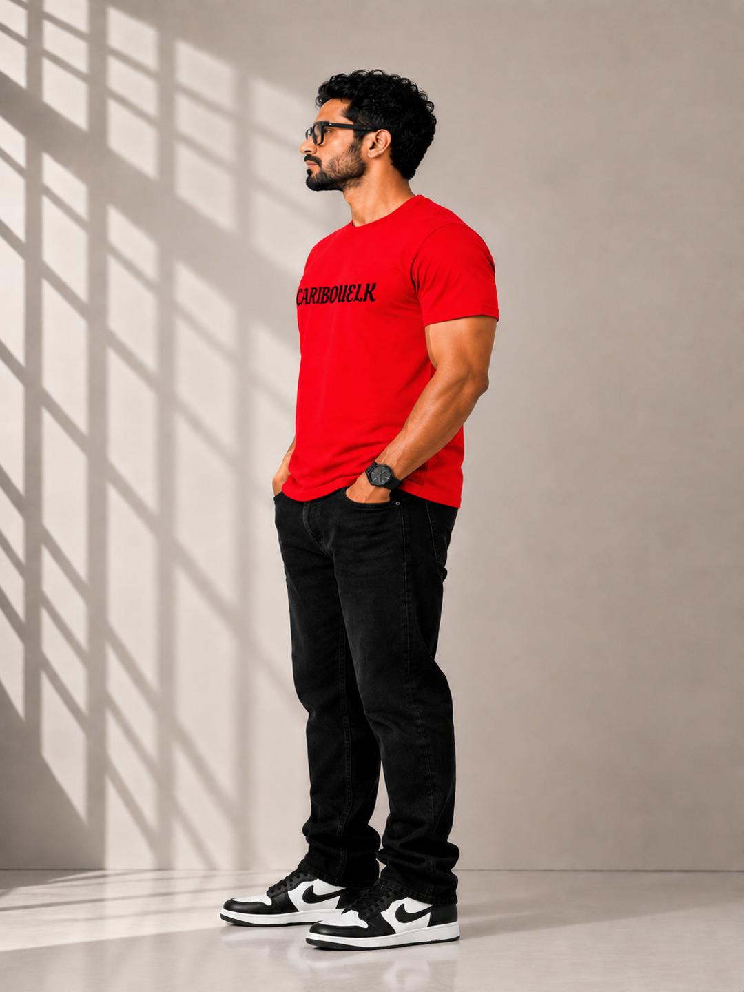 Caribouelk Regular Fit Round Neck T-Shirt