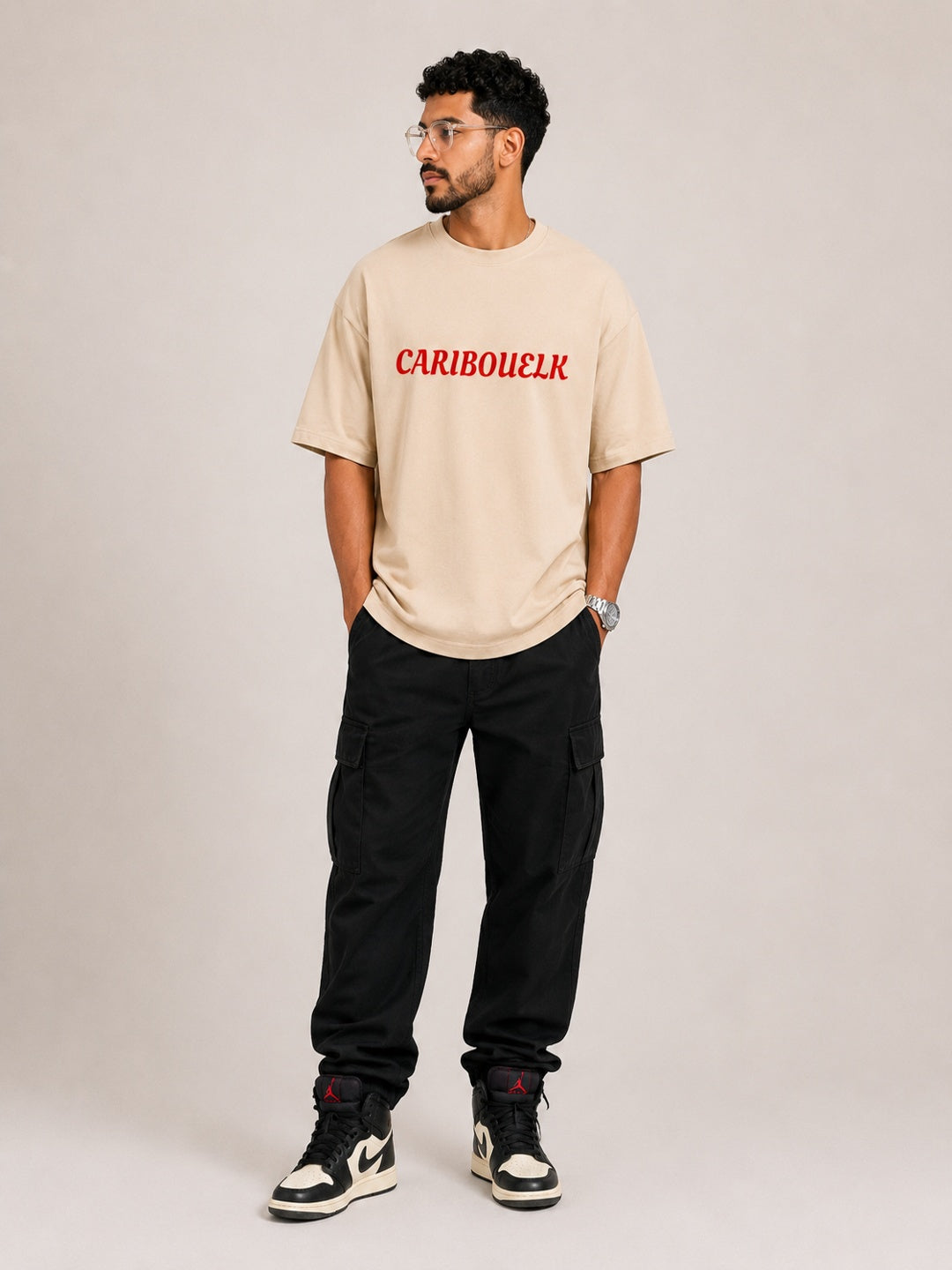 CARIBOUELK Money Printed Oversized T-Shirt