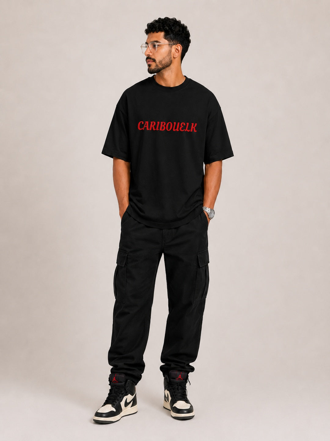CARIBOUELK Money Printed Oversized T-Shirt