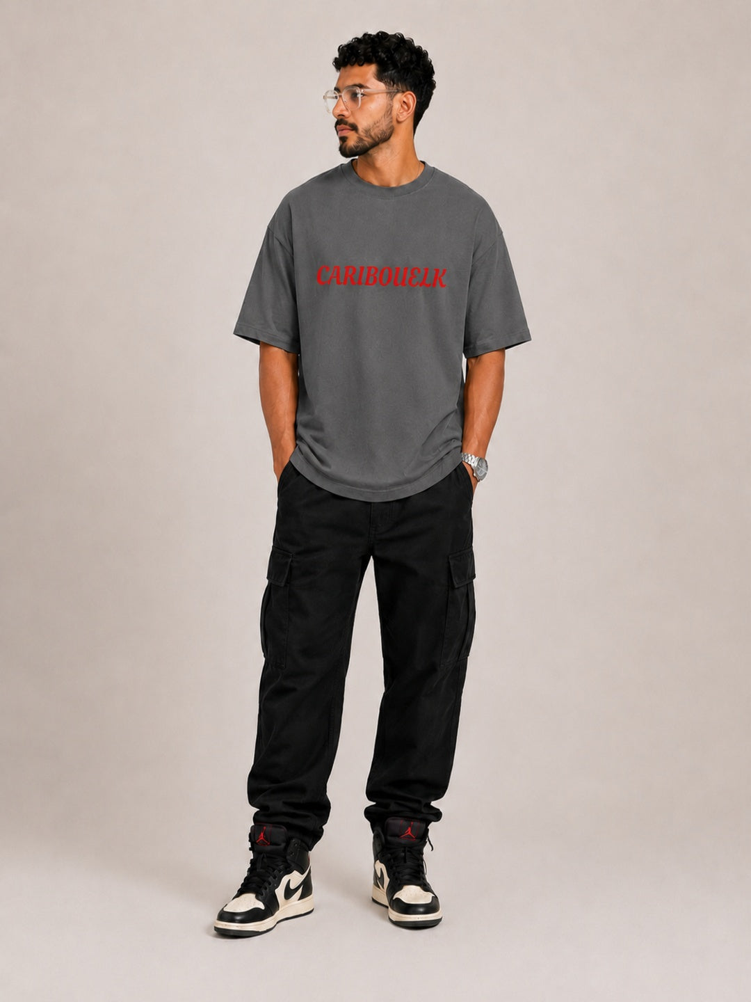 CARIBOUELK Money Printed Oversized T-Shirt